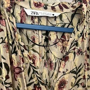 Zara Floral Print Blouse